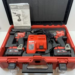 κκ Milwaukee 電動工具 インパクトドライバ/ドリルセット コードレス式 18v M18FID3 レッド Bランク