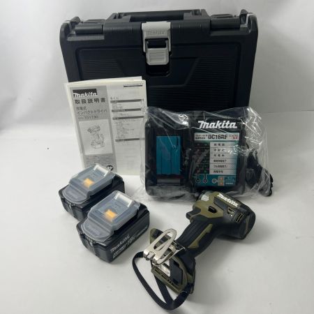 MAKITA マキタ 充電式インパクトドライバ 18V 6Ah バッテリ2本 充電器 ケース付 TD173DRGXO オリーブ 未使用品