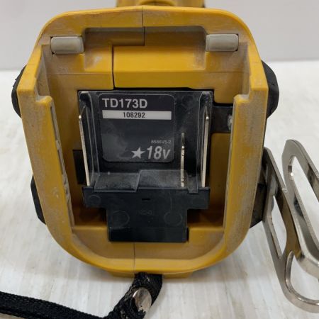  MAKITA マキタ 電動工具 インパクトドライバ コードレス式 18v 108292 TD173D イエロー