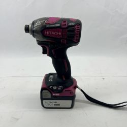 〇〇 HITACHI 日立 インパクトドライバ 充電池1個 付 コードレス式 14.4v  WH14DDL2 ショッキングピンク Cランク
