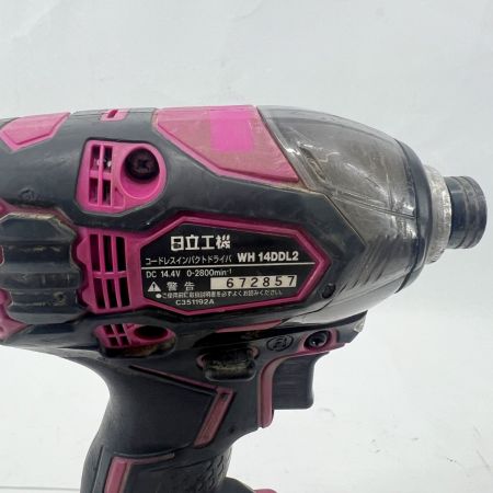  HITACHI 日立 インパクトドライバ 充電池1個 付 コードレス式 14.4v  WH14DDL2 ショッキングピンク