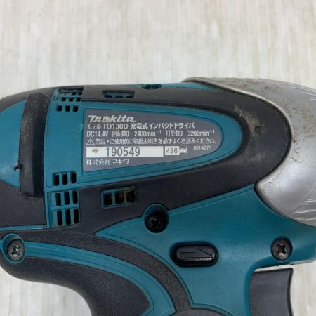  MAKITA マキタ 締め付け工具 インパクトドライバ コードレス式 14.4v 190549 TD130D グリーン