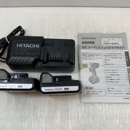  HITACHI 日立 締め付け工具 インパクトドライバ コードレス式 14.4v J646199 FWH14DGL パープル
