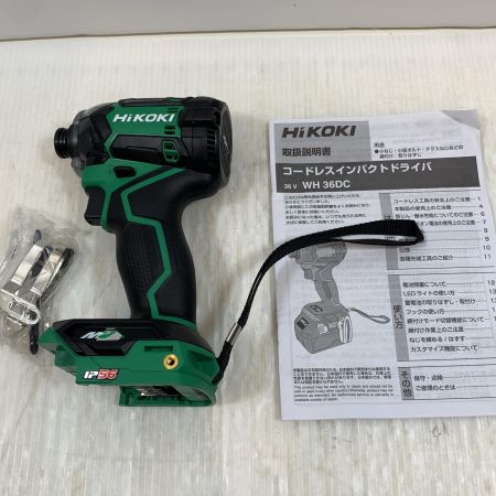  HiKOKI ハイコーキ 締め付け工具 インパクトドライバ 36v 5210829 WH36DC グリーン