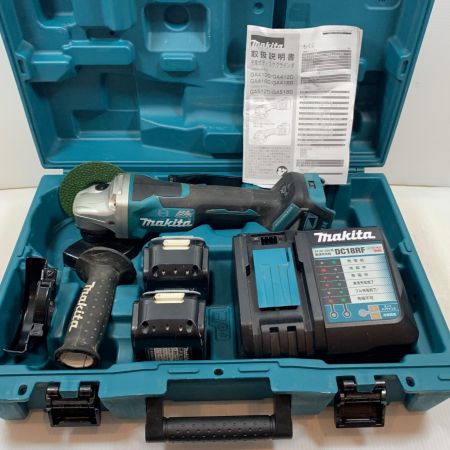  MAKITA マキタ 研磨工具 ディスクグラインダー コードレス式 100mm 18v 6.0Ah 47707 GA418D ブルー