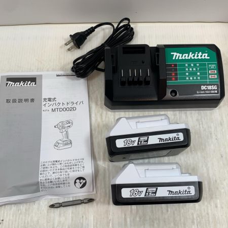  MAKITA マキタ 締め付け工具 インパクトドライバ コードレス式 18v 1.5Ah 0176687 MTD002D グリーン