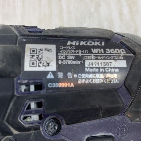  HiKOKI ハイコーキ 締め付け工具 インパクトドライバ 36v J4111387 WH36DC