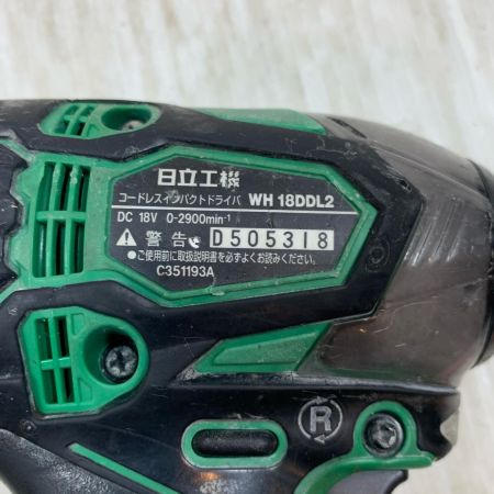  HITACHI 日立 締め付け工具 インパクトドライバ コードレス式 18v 6.0Ah D505318 WH18DDL2 グリーン