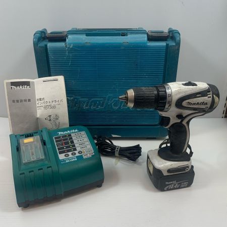  MAKITA マキタ 工具 締め付け工具 ドライバドリル コードレス式 14.4v 3.0Ah 26784 DF440D ホワイト×ブラック