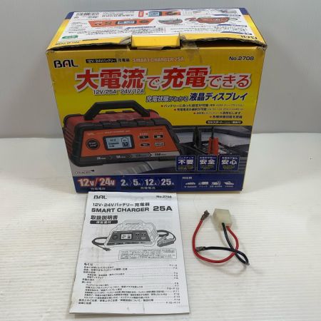  BAL バル 工具関連用品 バッテリーチャージャー コード式 2708 レッド×ブラック