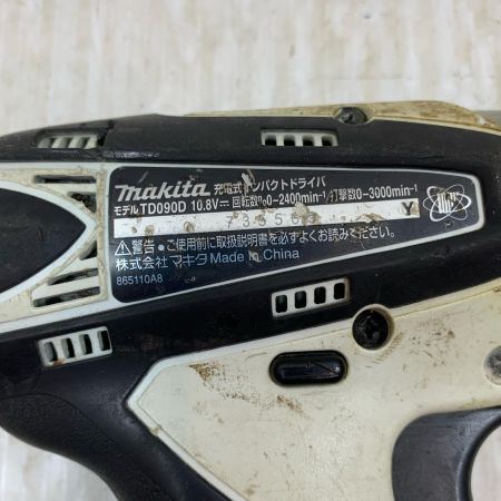  MAKITA マキタ 締め付け工具 インパクトドライバ コードレス式 10.8v 1.3Ah 73556X TD090D ホワイト×ブラック