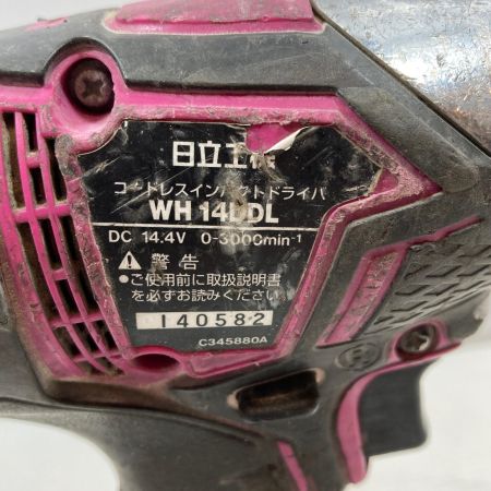  HITACHI 日立 締め付け工具 インパクトドライバ コードレス式 14.4v 3.0Ah 140582 WH14DDL パープル
