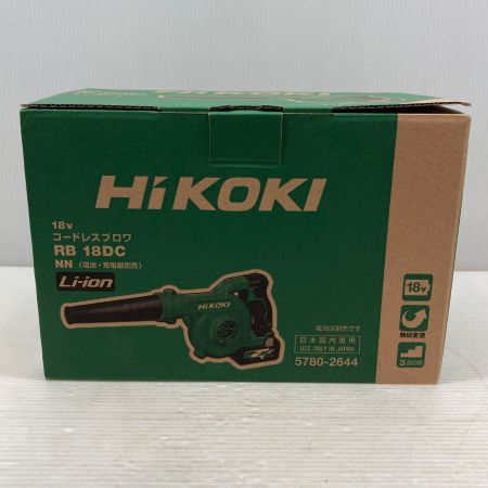  HiKOKI ハイコーキ 工具 ブロワ RB18DCNN 本体のみ コードレス式 18v  RB18DCNN グリーン