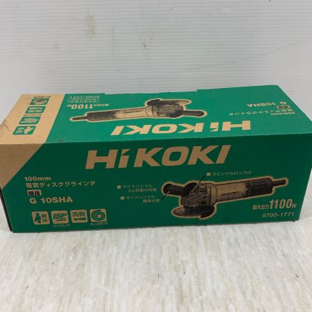  HiKOKI ハイコーキ 研磨工具 ディスクグラインダー コード式 100mm 100v C945665 G10SHA シルバー×ブラック