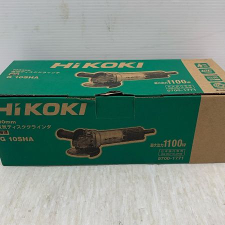  HiKOKI ハイコーキ 研磨工具 ディスクグラインダー HiKOKI コード式 100mm 100v C250963 G10SHA シルバー×ブラック
