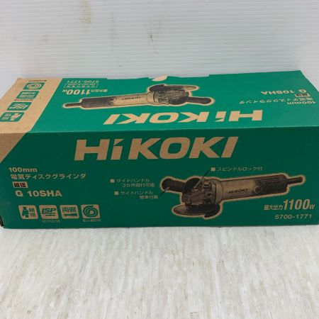  HiKOKI ハイコーキ 研磨工具 ディスクグラインダー HiKOKI コード式 100mm 100v C250963 G10SHA シルバー×ブラック