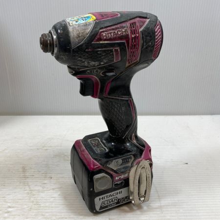  HITACHI 日立 締め付け工具 インパクトドライバ コードレス式 14.4v 030692 WH14DDL パープル×ブラック
