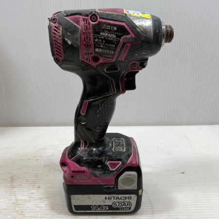  HITACHI 日立 締め付け工具 インパクトドライバ コードレス式 14.4v 030692 WH14DDL パープル×ブラック