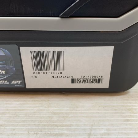  MAKITA マキタ 締め付け工具 インパクトドライバ コードレス式 18v 6.0Ah 432224 TD173DRGXB ブラック