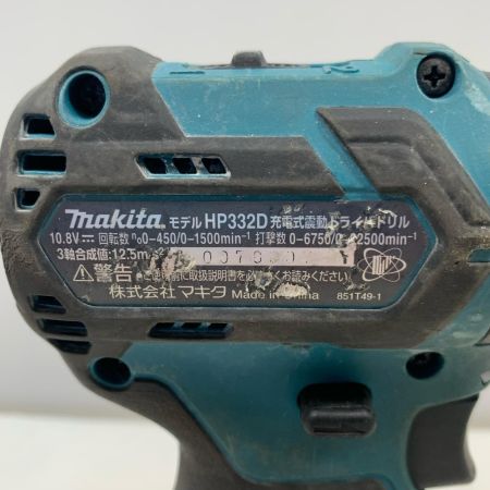  MAKITA マキタ 締め付け工具 ドライバドリル コードレス式 10.8v 0070307 HP332D グリーン