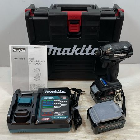  MAKITA マキタ 締め付け工具 インパクトドライバ コードレス式 40v 2.5Ah 149448 TD002GRDXB ブラック