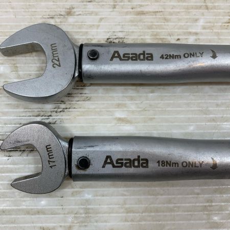 Asada ハンドツール トルクレンチ 17mm18Nm/22mm42Nm 2本セット