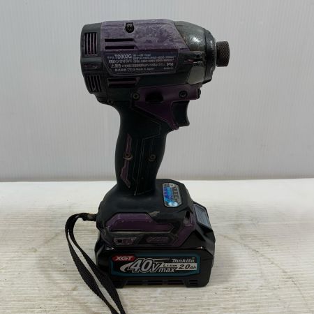  MAKITA マキタ 締め付け工具 インパクトドライバコードレス式 バッテリー１個付 TD002G パープル