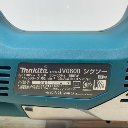  MAKITA マキタ 切断工具 ジグソー コード式 100v 0491234Y JV0600 グリーン×ブラック