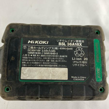 HiKOKI ハイコーキ 締め付け工具 インパクトドライバ コードレス式 18v 080028 WHB18DBL ブラック×グリーン 充電池1個付