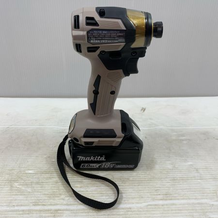  MAKITA マキタ 締め付け工具 インパクトドライバ コードレス式 18v 6.0Ah 833457【LXT20周年記念カラー】 TD173DGXPG プレミアムグレージュ