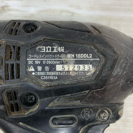  HITACHI 日立 締め付け工具 インパクトドライバ HITACHI コードレス式 18v WH18DDL2 ブラック