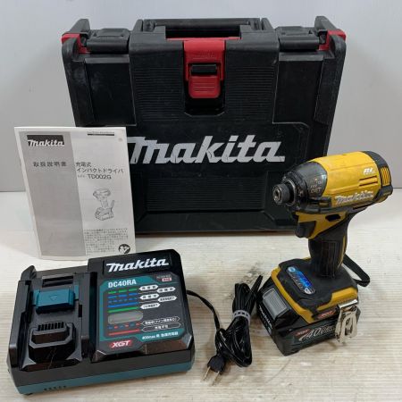  MAKITA マキタ 締め付け工具 インパクトドライバ コードレス式 40v TD002G イエロー