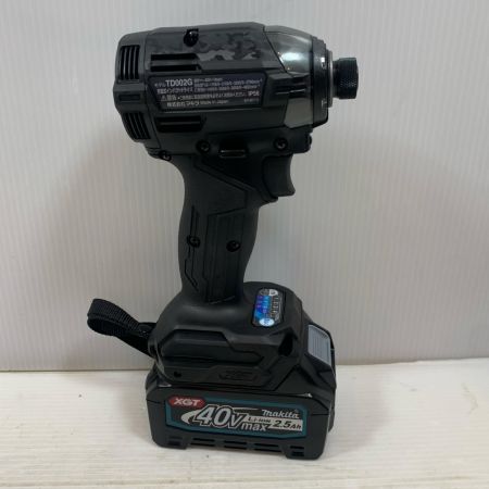  MAKITA マキタ 締め付け工具 インパクトドライバ コードレス式 40v 2.5Ah 132623 TD002GRDXB ブラック