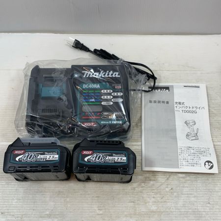  MAKITA マキタ 締め付け工具 インパクトドライバ コードレス式 40v 2.5Ah 132623 TD002GRDXB ブラック