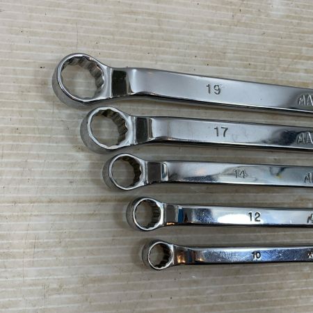  MAC TOOLS マック 両口メガネレンチ 19.17.14.12.10/5本セット BOM21719R