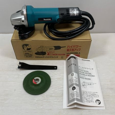  MAKITA マキタ 研磨工具 ディスクグラインダー コード式 100mm 100v 259005 9533BLA グリーン