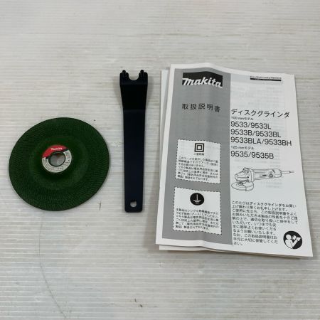  MAKITA マキタ 研磨工具 ディスクグラインダー コード式 100mm 100v 259005 9533BLA グリーン