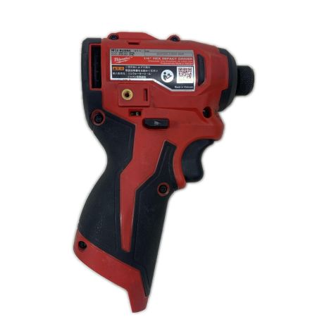  Milwaukee 締め付け工具 インパクトドライバ コードレス式 12v JS01F2001A00337J2025 M12 レッド×ブラック
