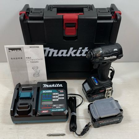  MAKITA マキタ 締め付け工具 インパクトドライバ コードレス式 40v 2.5Ah TD002GRDXB ブラック