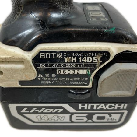  HITACHI 日立 締め付け工具 インパクトドライバ コードレス式 14.4v D603128 WH14DSL ブラック