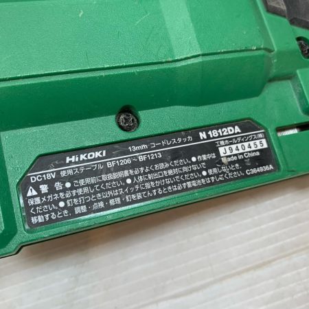  HiKOKI ハイコーキ 工具関連用品 電動タッカ コードレス式 13mm 18v 940455 ジャンク N1812DA グリーン