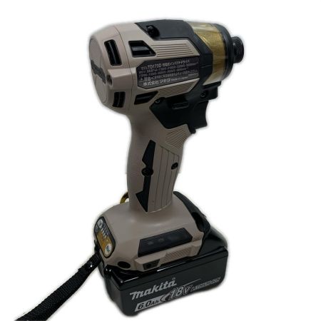  MAKITA マキタ 締め付け工具 インパクトドライバ コードレス式 18v 6.0Ah 901056 TD173DRGXPG グレージュ