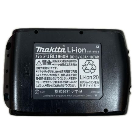  MAKITA マキタ 工具関連用品 バッテリー 18v 6.0Ah BL1860B ブラック