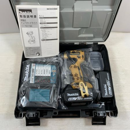  MAKITA マキタ 締め付け工具 インパクトドライバ コード式 18v 6.0Ah 831789 TD173DGXPY イエロー