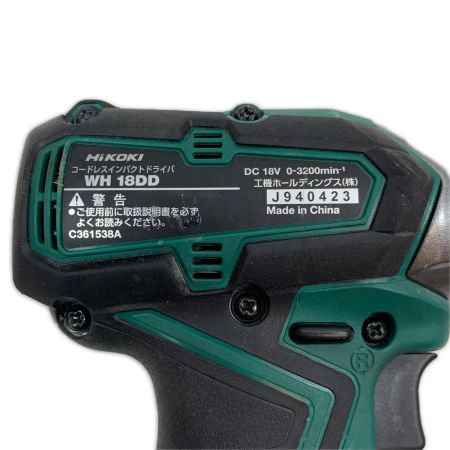  HiKOKI ハイコーキ 工具 締め付け工具 インパクトドライバ コードレス式 18v J940423 WH18DD グリーン×ブラック