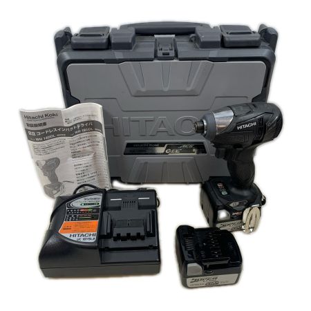  HITACHI 日立 締め付け工具 インパクトドライバ コードレス式 14.4v 4.0Ah 734792 WH14DDL ブラック