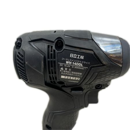  HITACHI 日立 締め付け工具 インパクトドライバ コードレス式 14.4v 4.0Ah 734792 WH14DDL ブラック