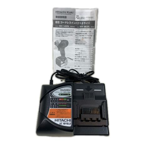  HITACHI 日立 締め付け工具 インパクトドライバ コードレス式 14.4v 4.0Ah 734792 WH14DDL ブラック