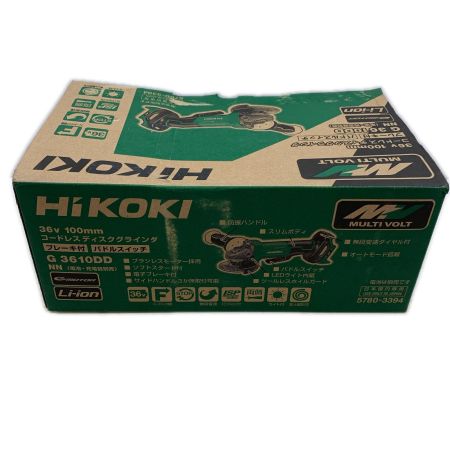  HiKOKI ハイコーキ 研磨工具 ディスクグラインダー コードレス式 100mm 36v J560071 G3610DD グリーン