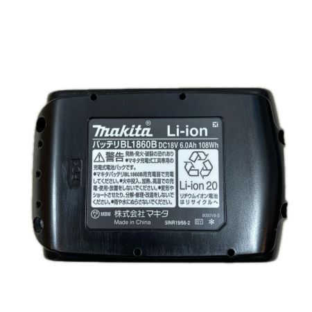 MAKITA マキタ バッテリー  未使用品(S) 18v 6.0Ah BL1860B ブラック
